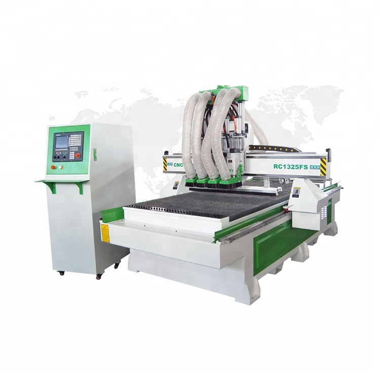 gia công gỗ 4 trục đa trục làm cửa gỗ MDF khắc cnc router